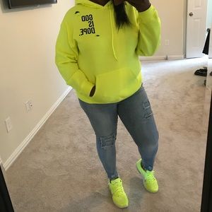 GOD IS DOPE distressed hoodie 😊